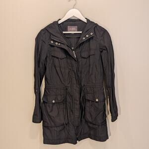 Cole Haan Jacket Windbreaker Packackable Hood Rain Pockets - Size S